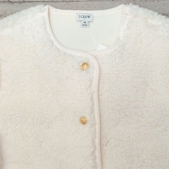 NWT J. Crew Lady Sherpa Jacket in Ivory size M - Picture 7 of 13